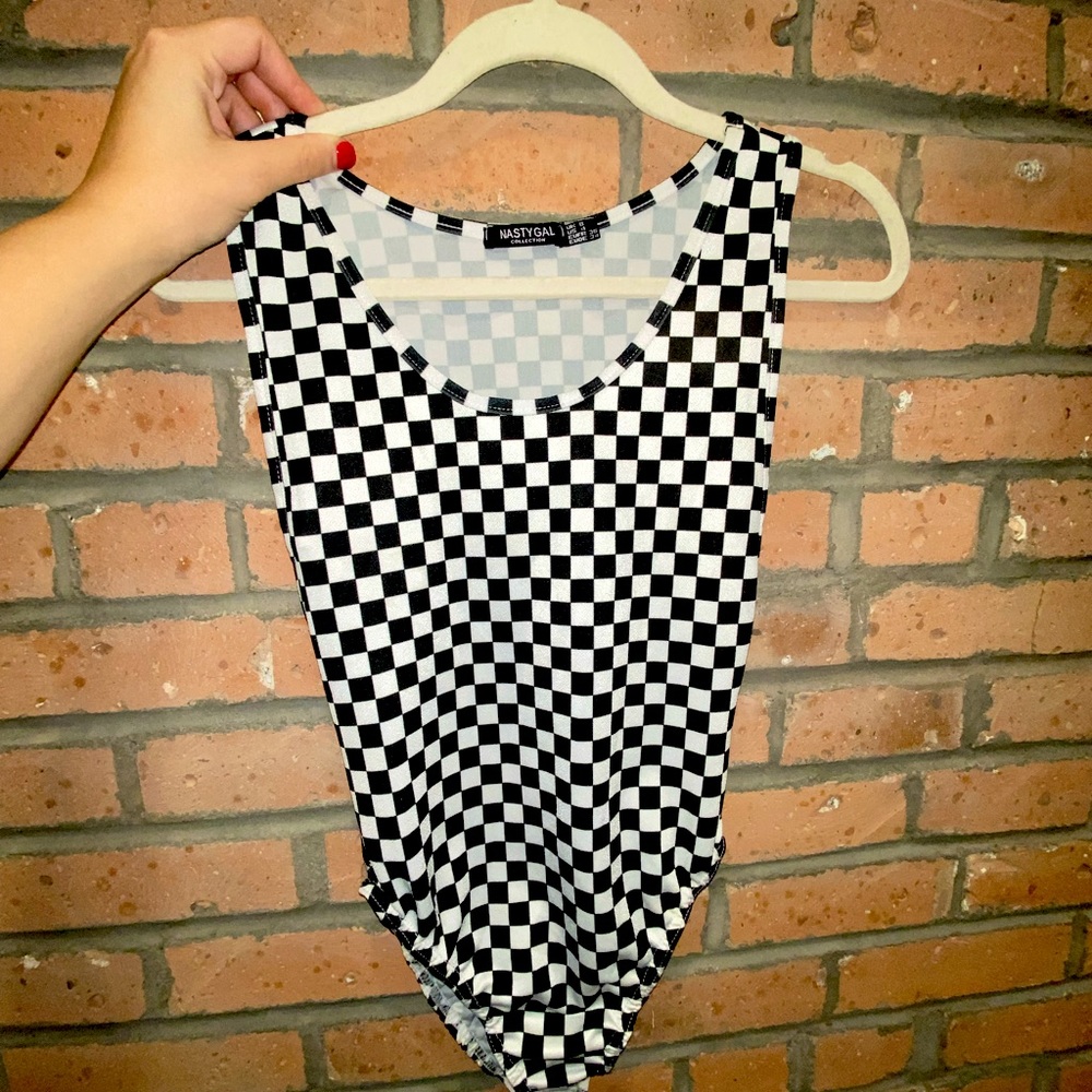 Nasty Gal Collection Checkerboard Body Suit
